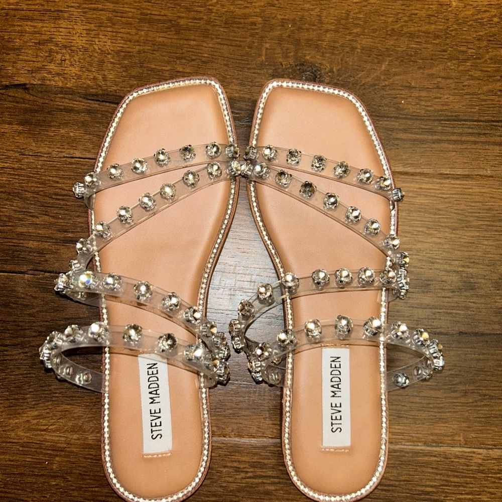 Steve Madden Rhinestone Sandals - Picture 9 of 10